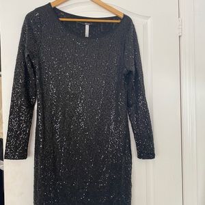 Black Sequin Dress